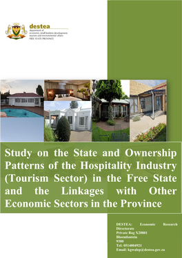 Tourism Sector) in the Free State and the Linkages with Other