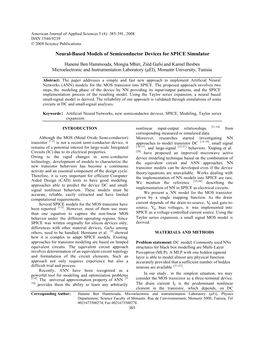 Neural-Based Models of Semiconductor Devices for SPICE Simulator