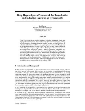 A Framework for Transductive and Inductive Learning on Hypergraphs