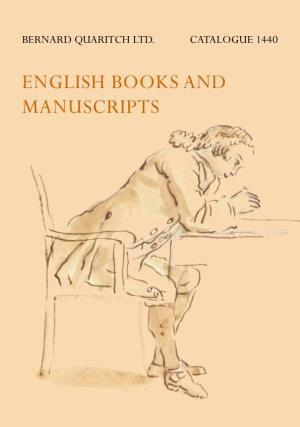 English Books and Manuscripts Bernard Quaritch Ltd