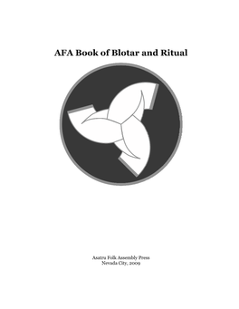 AFA Book of Blotar and Ritual