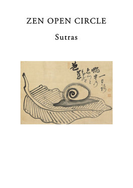 Zen Open Circle Sutras with Readings, Jukai Ceremony and Glossary Third Edition (September 2019)