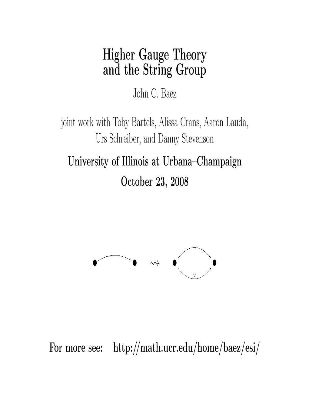 Higher Gauge Theory and the String Group • )) • I