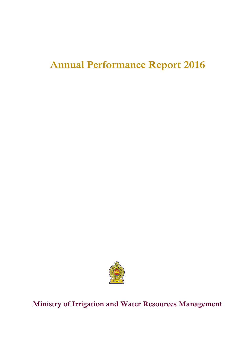 Annual Performance Report 2016