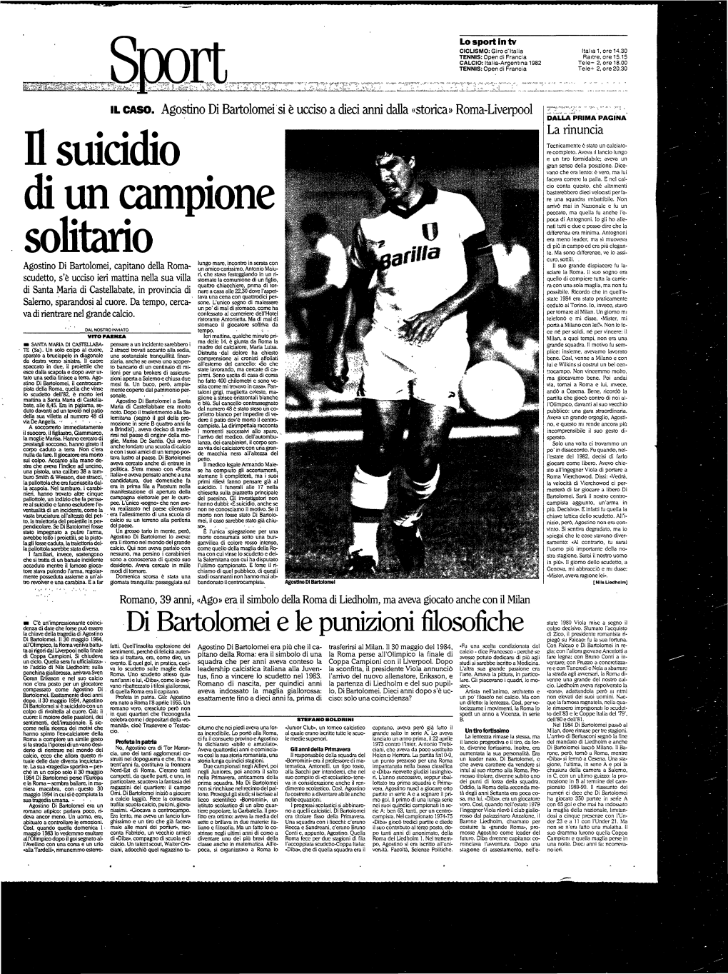 Il Suicidio Di Un Campione Solitario