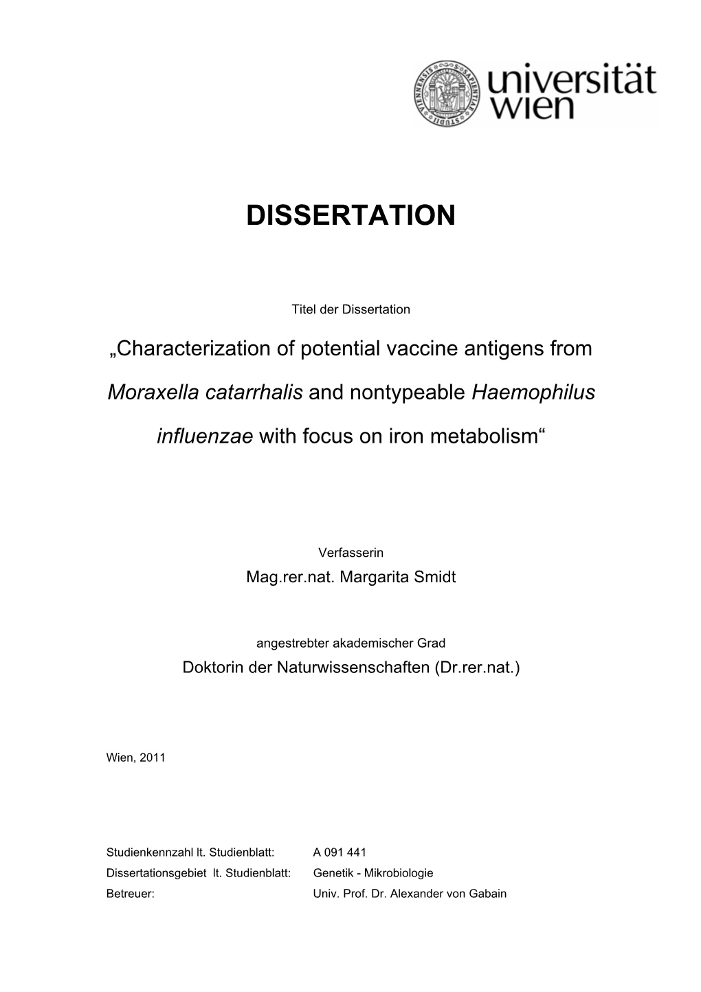 Dissertation