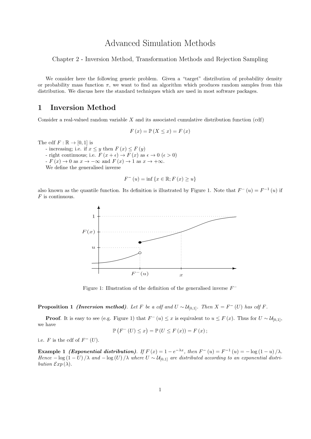 Advanced Simulation Methods