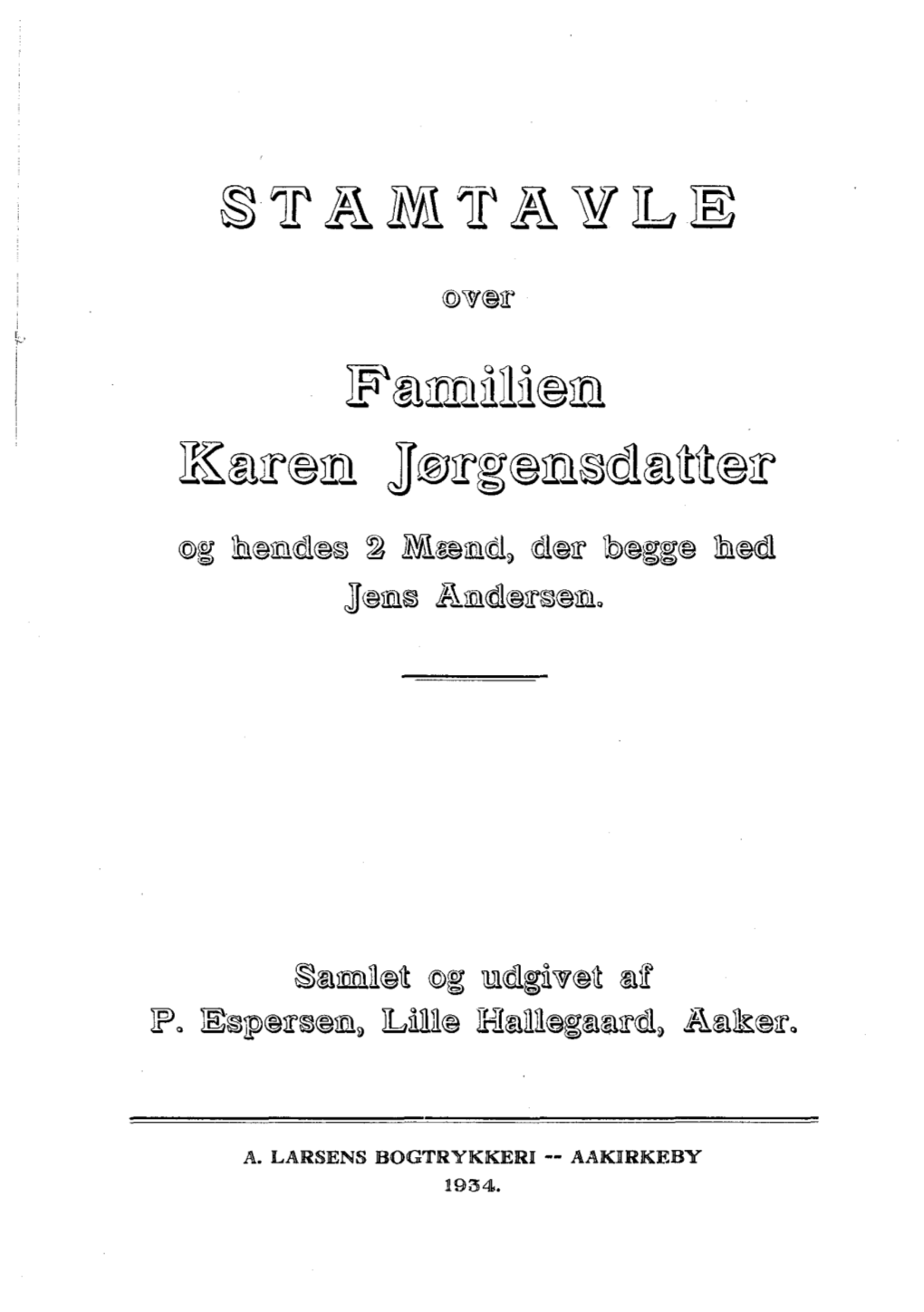 Karen -Jørgensda Tter