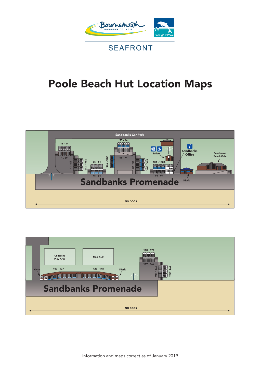 Poole Beach Hut Location Maps