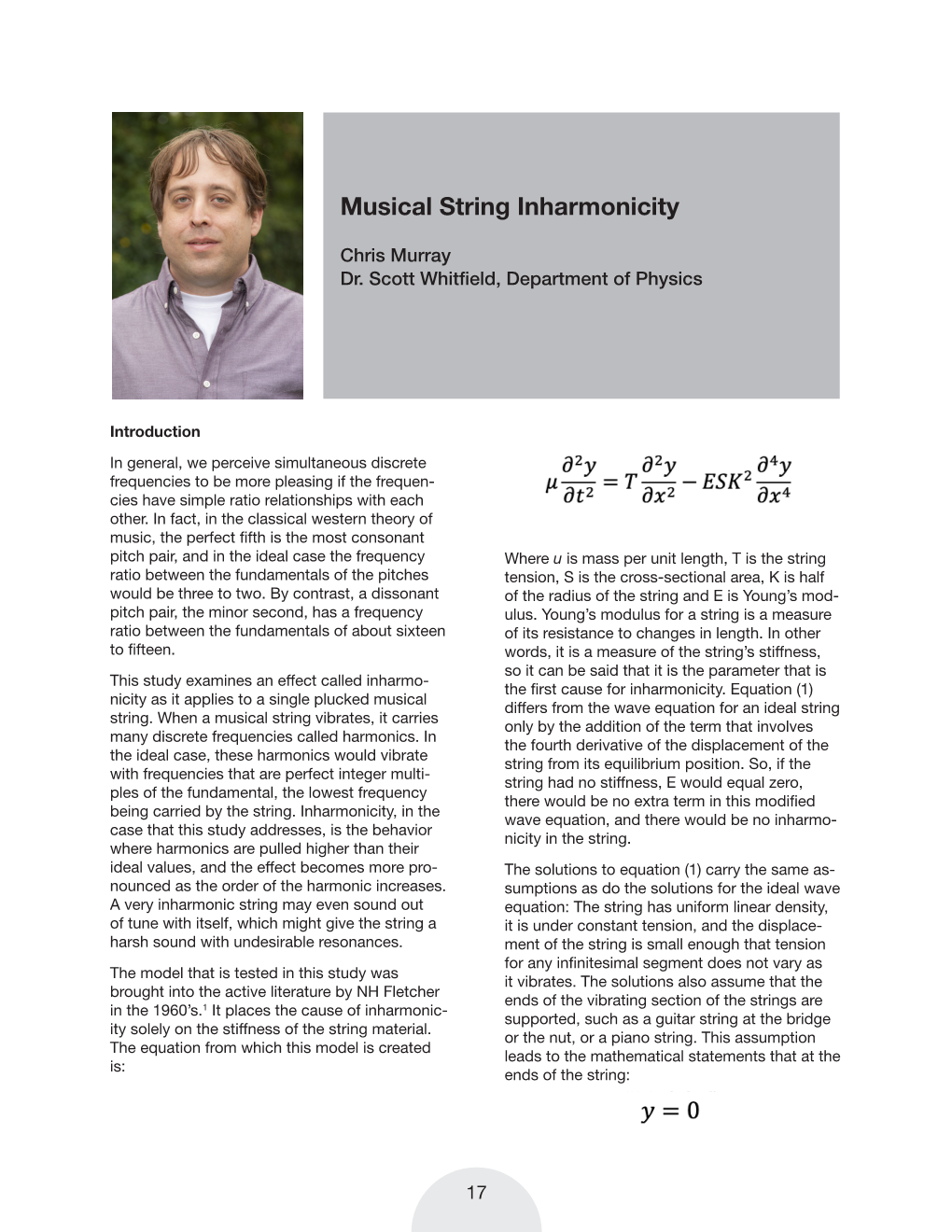 Musical String Inharmonicity