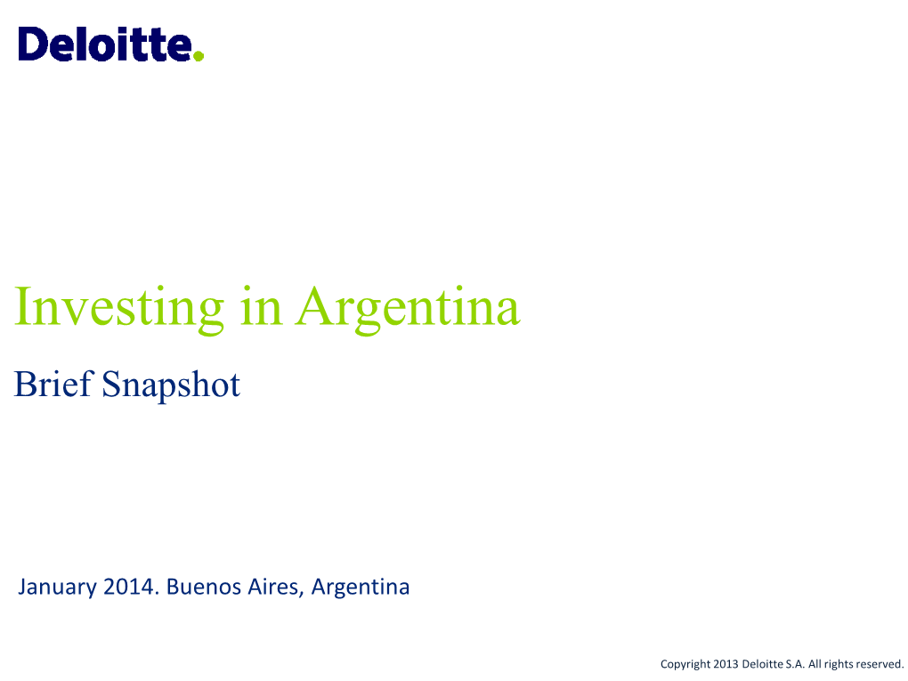 Argentina Brief Snapshot