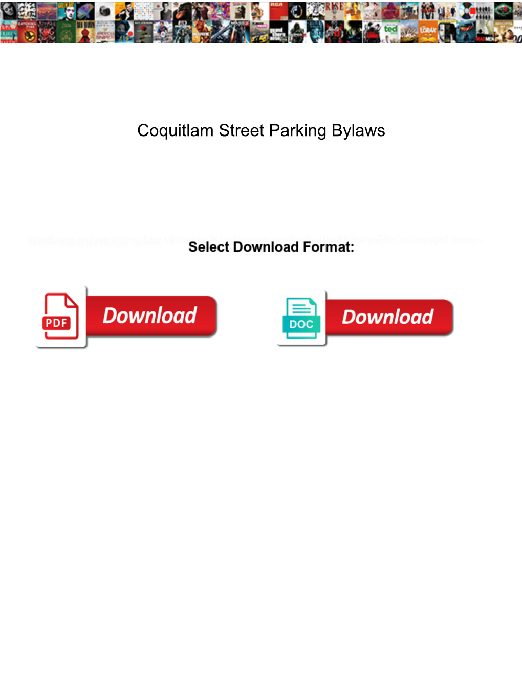 Coquitlam Street Parking Bylaws