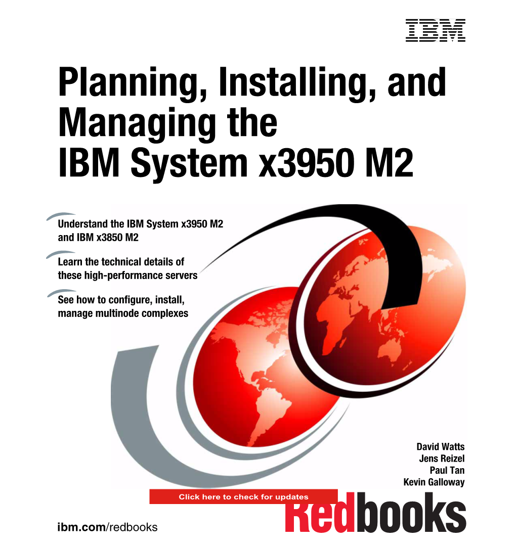 Planning, Installing, and Managing the IBM System X3950 M2