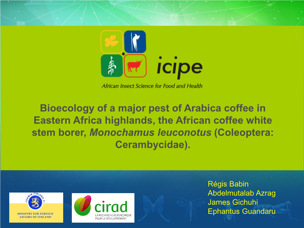 Bioecology of a Major Pest of Arabica Coffee in Eastern Africa Highlands, the African Coffee White Stem Borer, Monochamus Leuconotus (Coleoptera: Cerambycidae)
