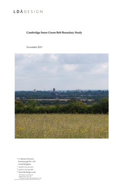 Cambridge Inner Green Belt Boundary Study