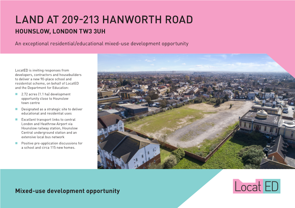 Land at 209-213 Hanworth Road Hounslow, London Tw3 3Uh