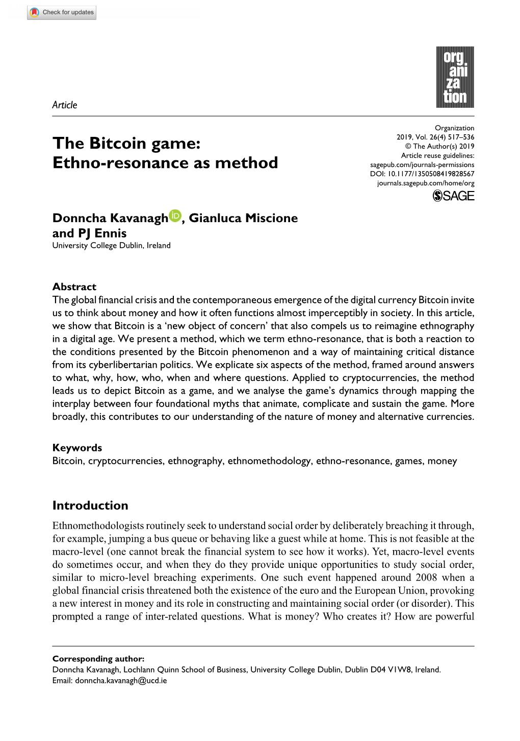 The Bitcoin Game
