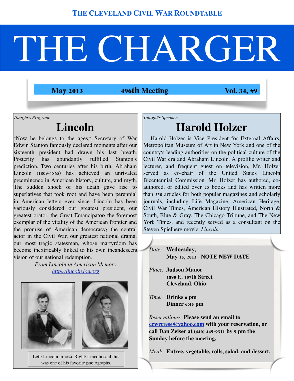 CHARGER, May 2013