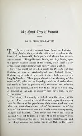 Chisholm-Batten, E, the Forest Trees of Somerset, Part II, Volume 36