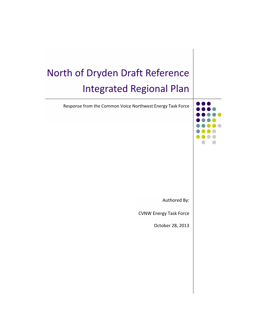 Energy -North of Dryden Plan