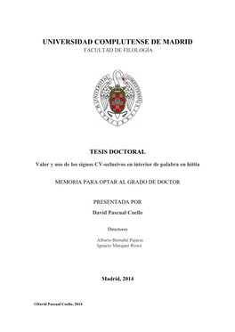 Tesis Doctoral 2014 David Pascual Coello