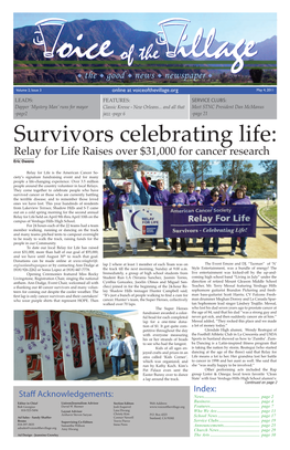 Survivors Celebrating Life: Relay for Life Raises Over $31,000 for Cancer Research Eric Owens