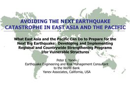 Avoiding the Next Earthquake Catastrophe in East Asia and the Pacific