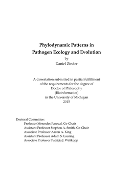 Phylodynamic Patterns in Pathogen Ecology and Evolution by Daniel Zinder