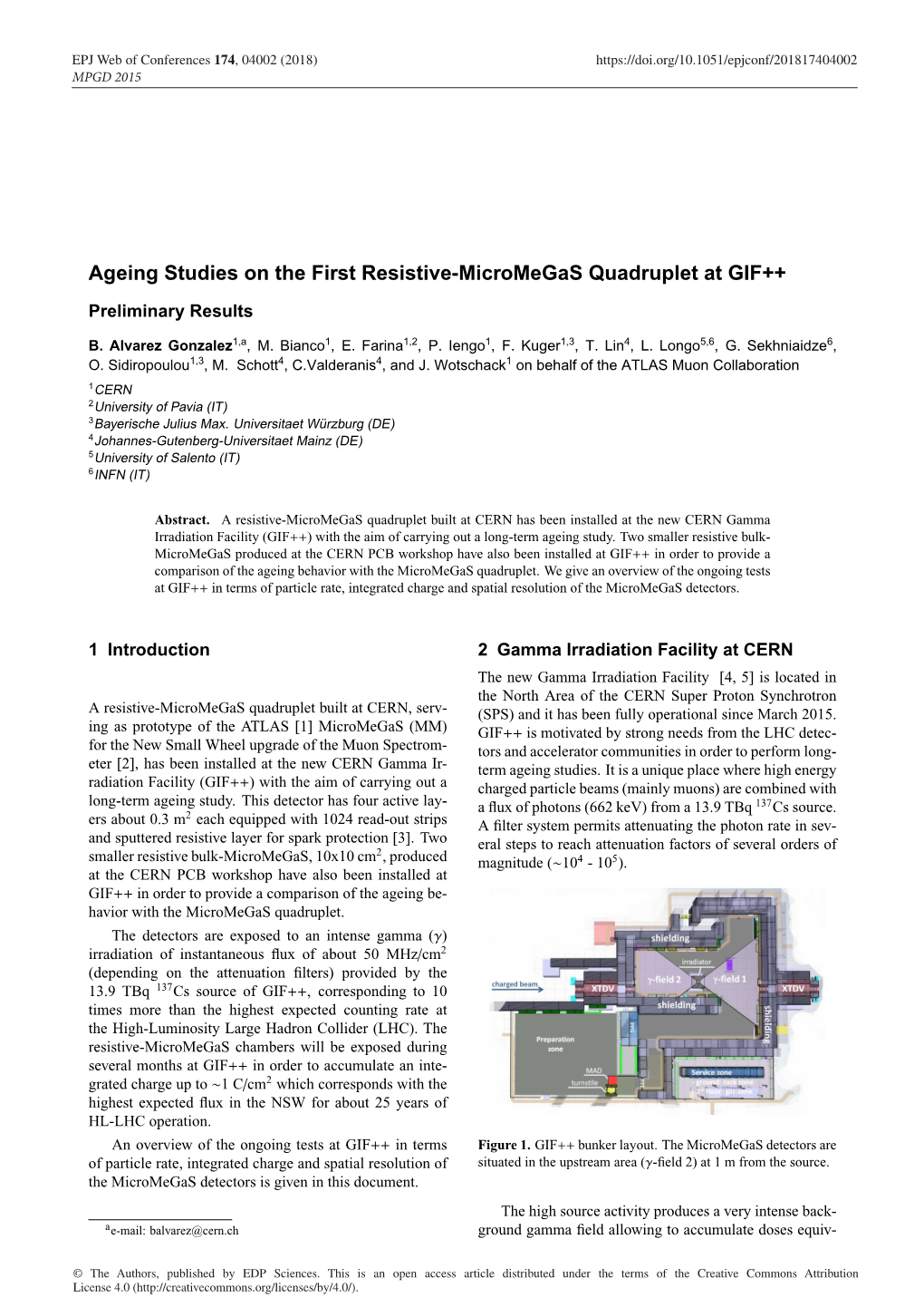 Ageing Studies on the First Resistive-Micromegas Quadruplet at GIF++
