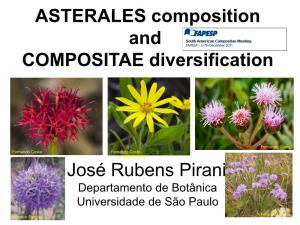 ASTERALES Composition and COMPOSITAE Diversification José