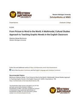 From Picture to Word to the World: a Multimodal, Cultural Studies Approach to Teaching Graphic Novels in the English Classroom
