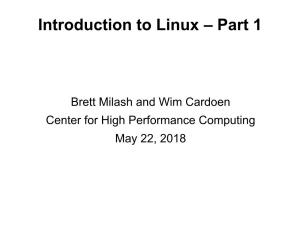 Introduction to Linux – Part 1