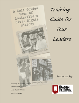 Training Guide for Tour Leaders