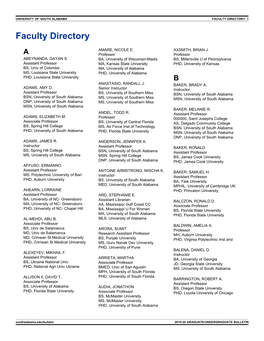 Faculty Directory 1