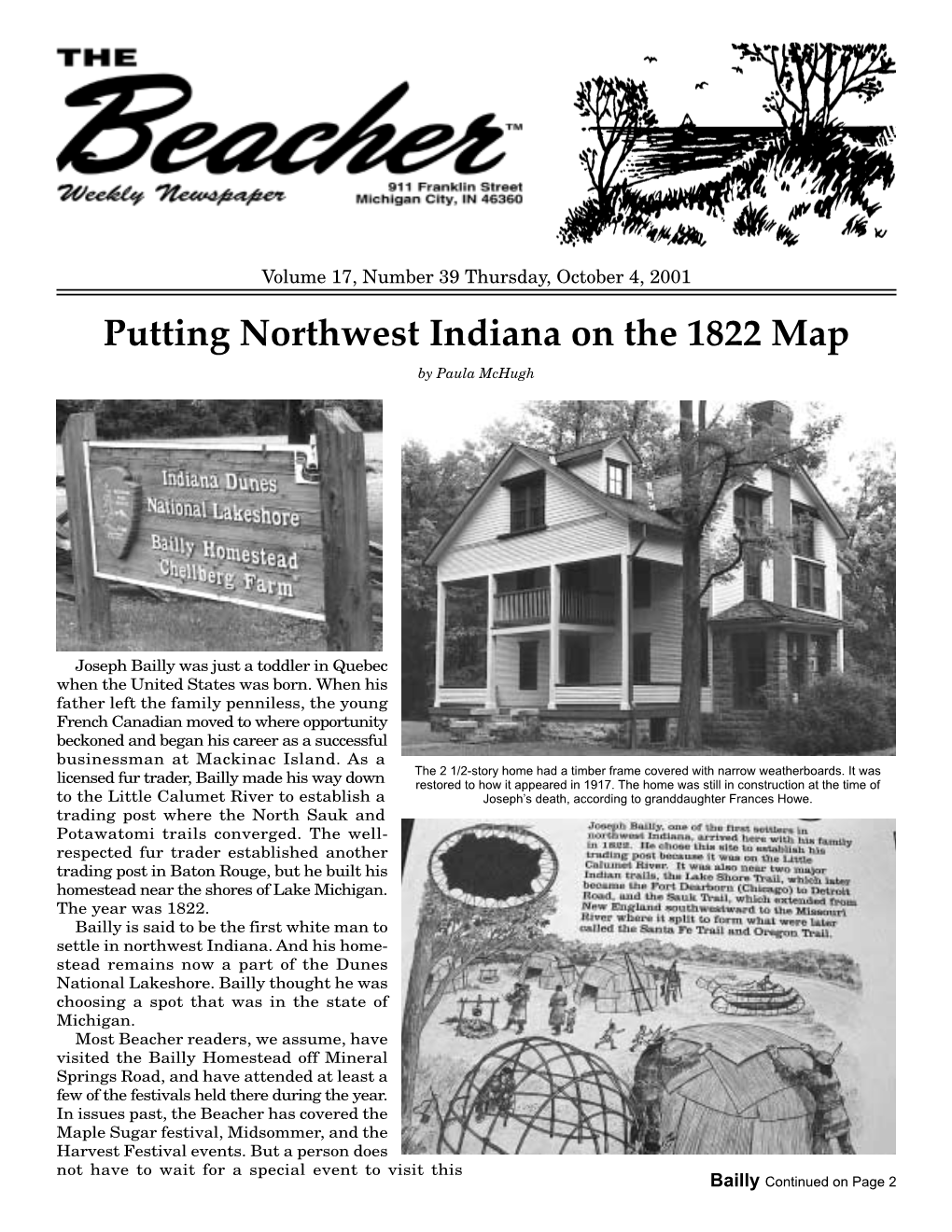 Putting Northwest Indiana on the 1822 Map by Paula Mchugh
