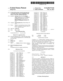 (12) United States Patent (10) Patent No.: US 8,658,773 B2 Zeng Et Al