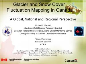 Glacier and Snow Cover Fluctuation Mapping in Canada