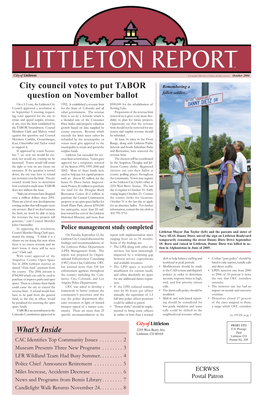 City Council Votes to Put TABOR Question on November Ballot