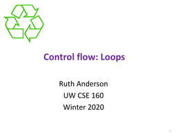 Control Flow: Loops