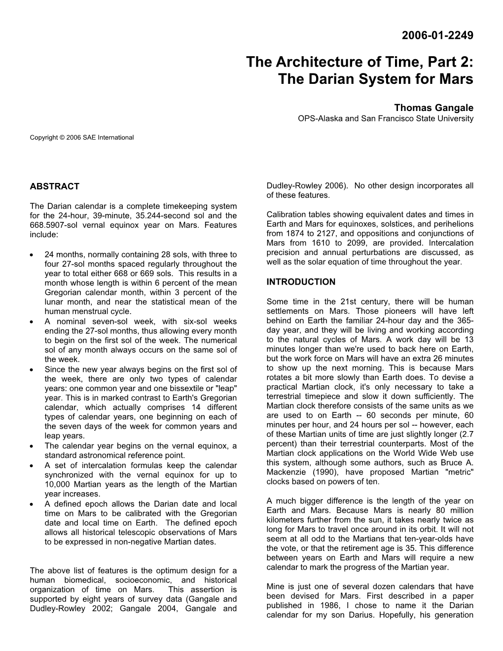 The Darian System for Mars