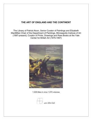 Art of England and the Continent: the Library of Patrick Noon, Senior