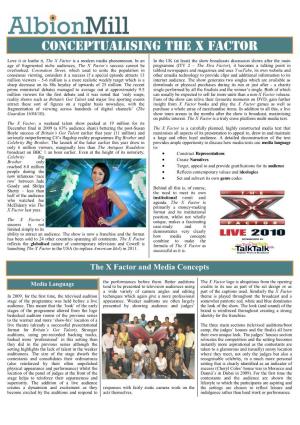 The X Factor and Media Concepts