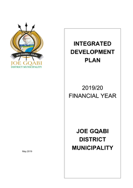 Integrated Development Plan 2019/20 Financial Year Joe Gqabi District Municipality