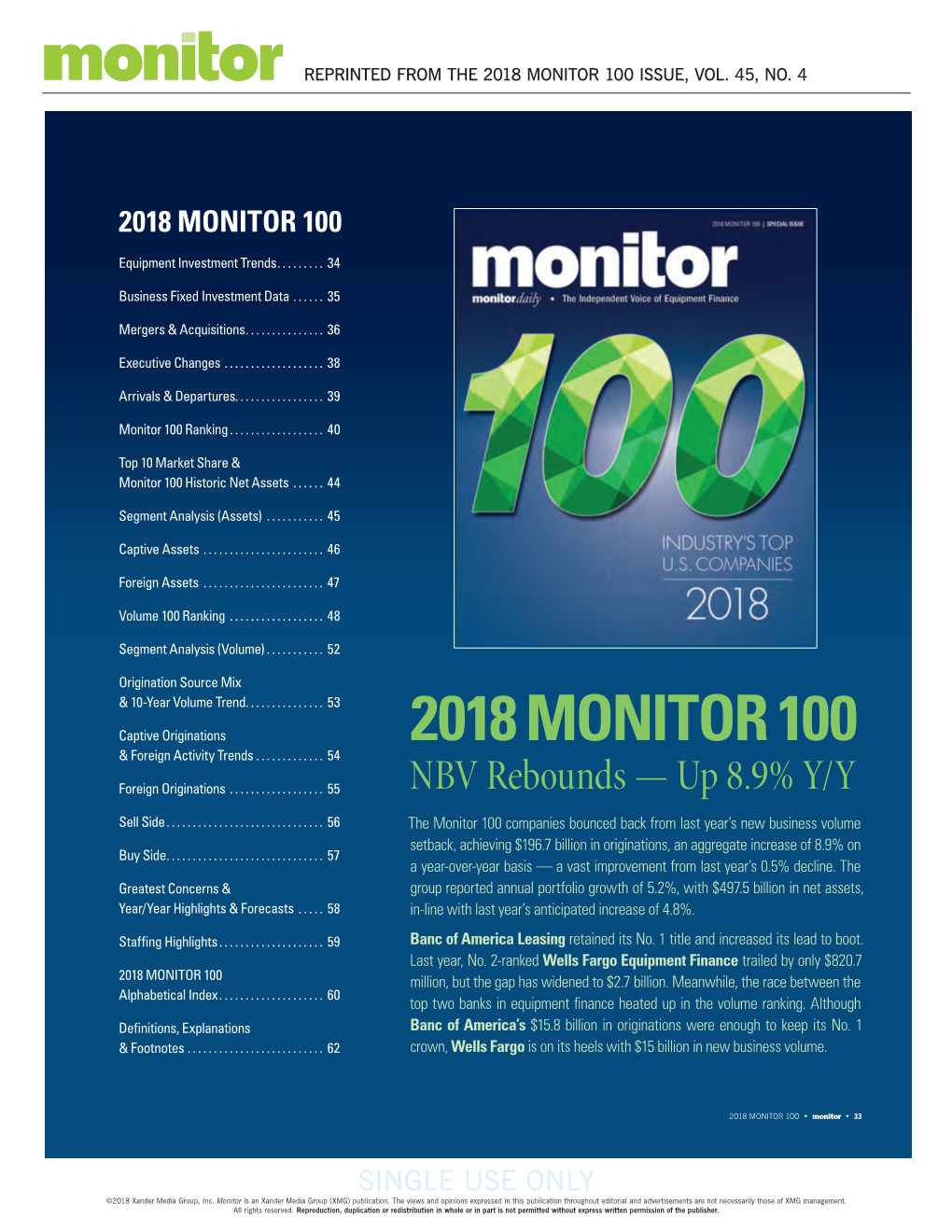 2018 Monitor 100 Issue, Vol