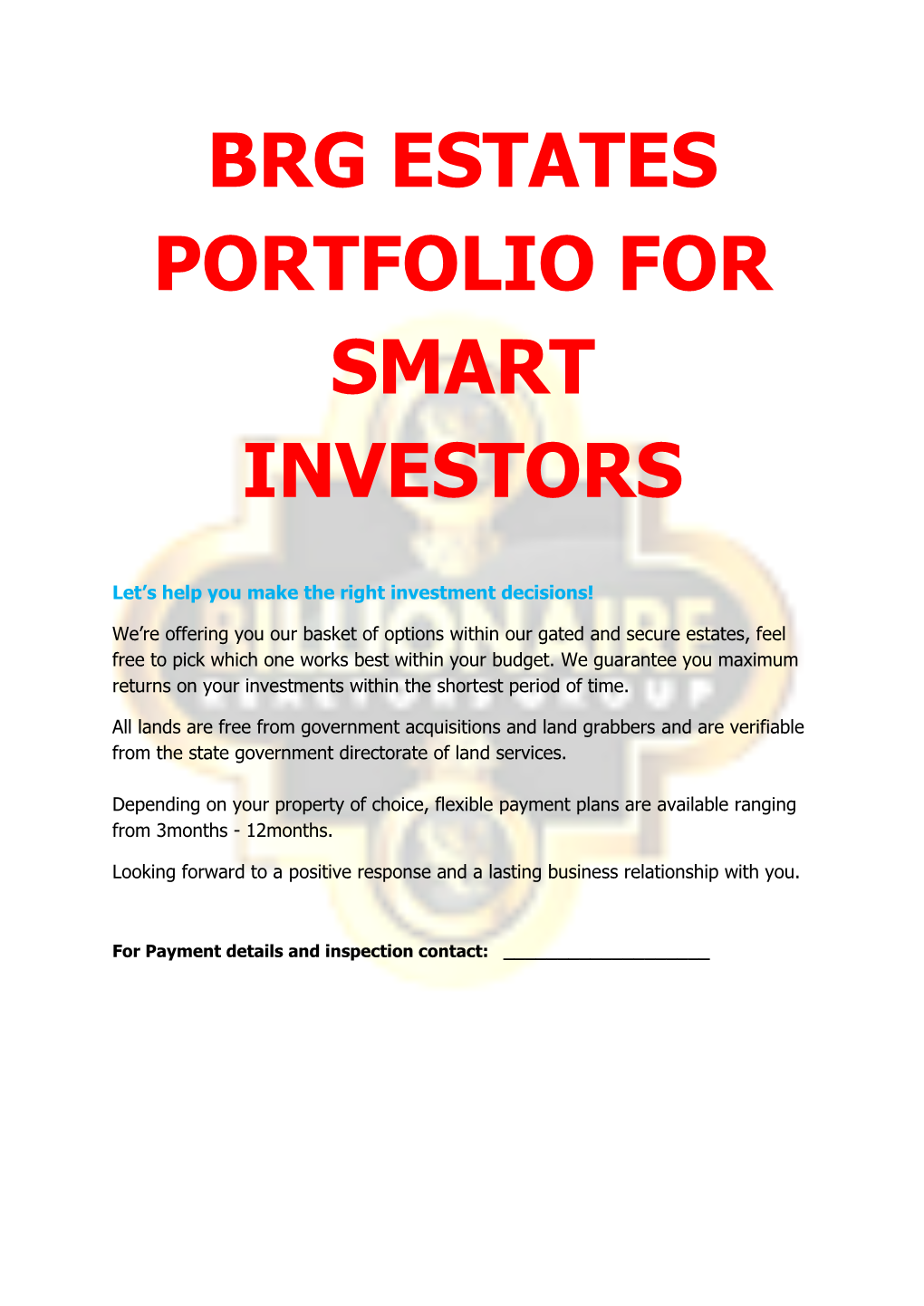 Brg Estates Portfolio for Smart Investors