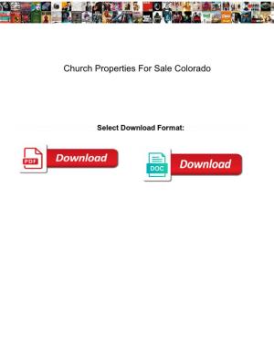 Church Properties for Sale Colorado