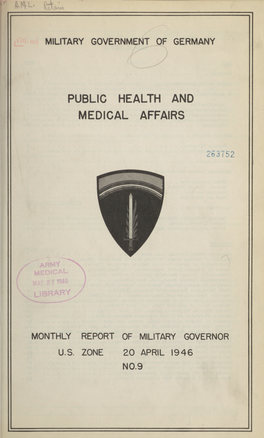 Public Health and Medical Affairs