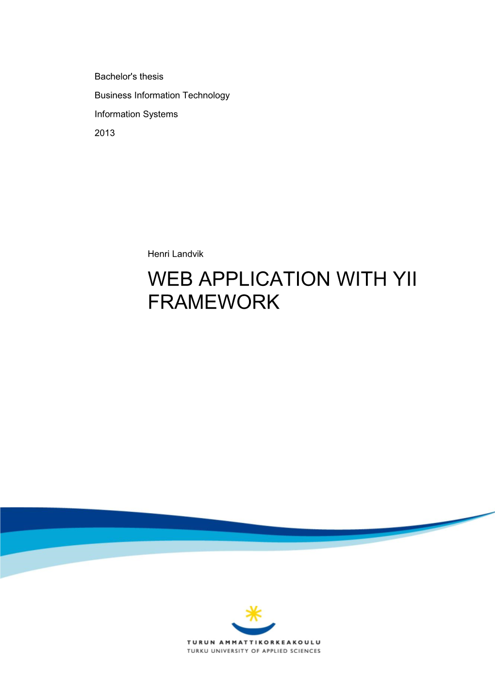 Web Application with Yii Framework