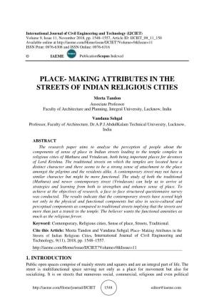 Making Attributes in the Streets of Indian Religious Cities