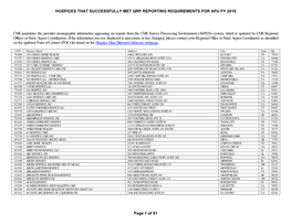 Hospice APU Compliant List